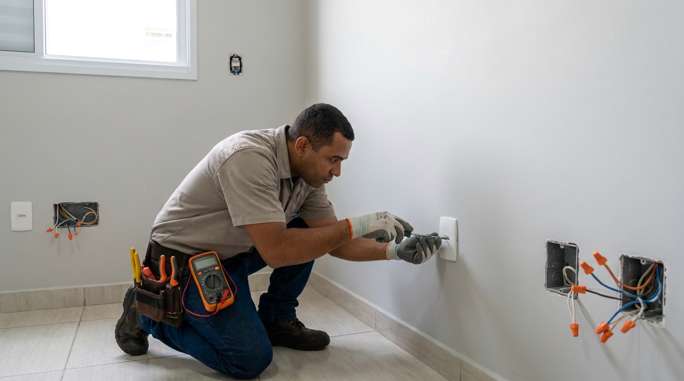 Instalacao de tomada e interruptor em Campina Grande‑PB